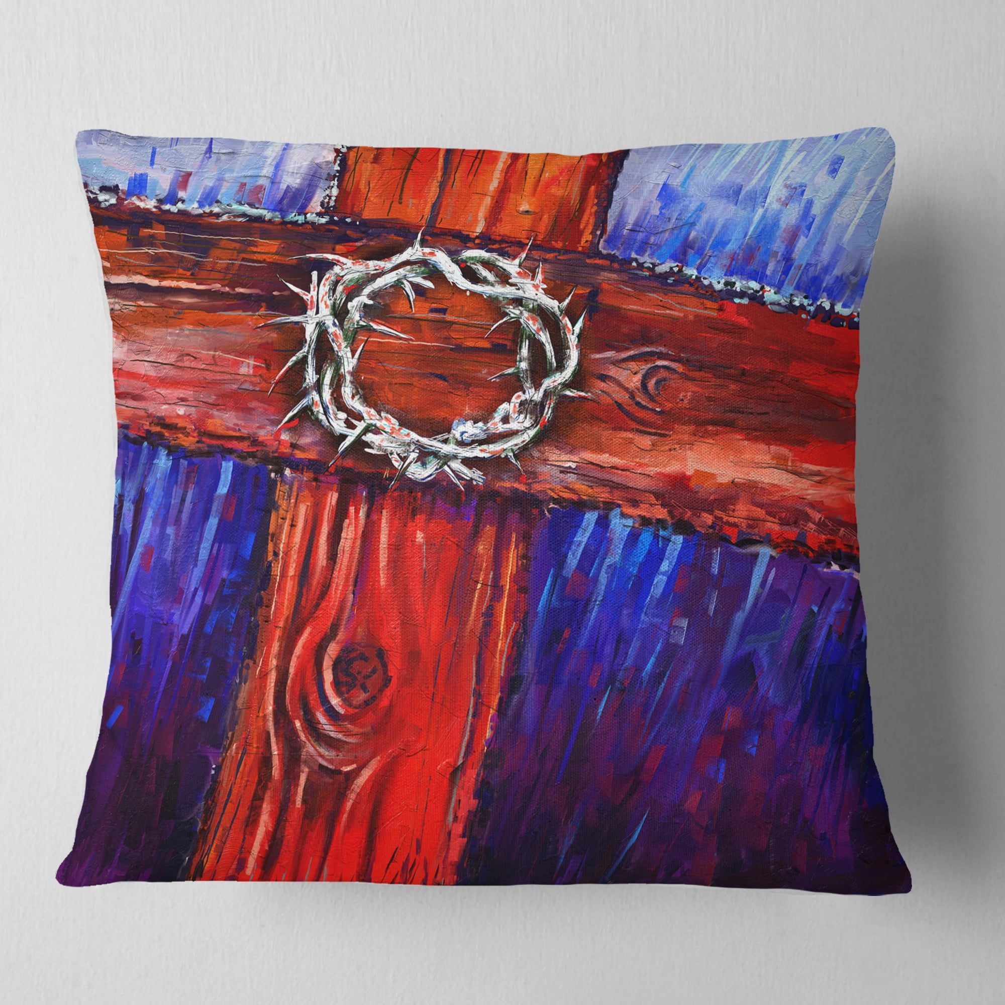 Designart Crown of Thorns - Abstract Throw Pillow - 16x16