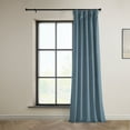 thumbnail image 3 of Half Price Drapes Denmark Blue Heritage Plush Velvet Room Darkening Curtains (1 Panel), 50W X 96L, 3 of 12