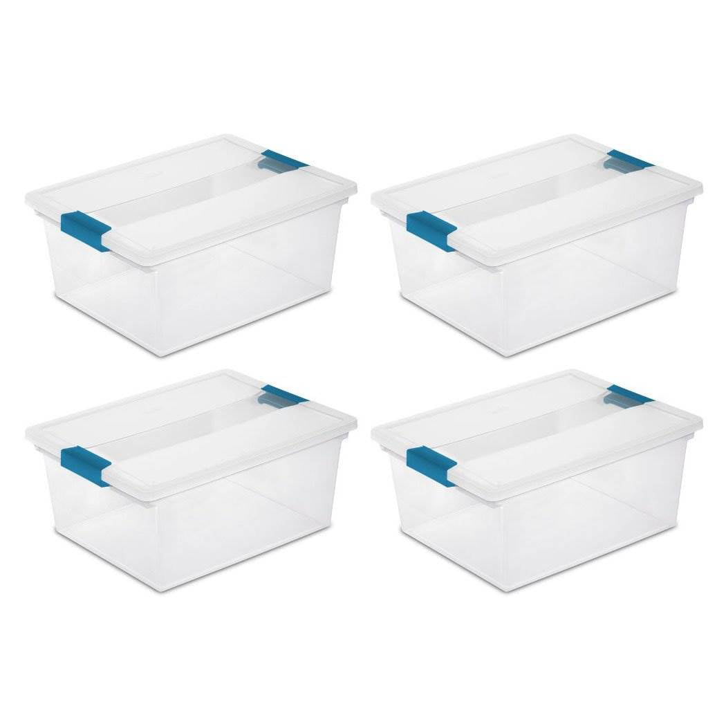 Sterilite Clear Plastic Deep Storage, Clear Storage Containers With Lids