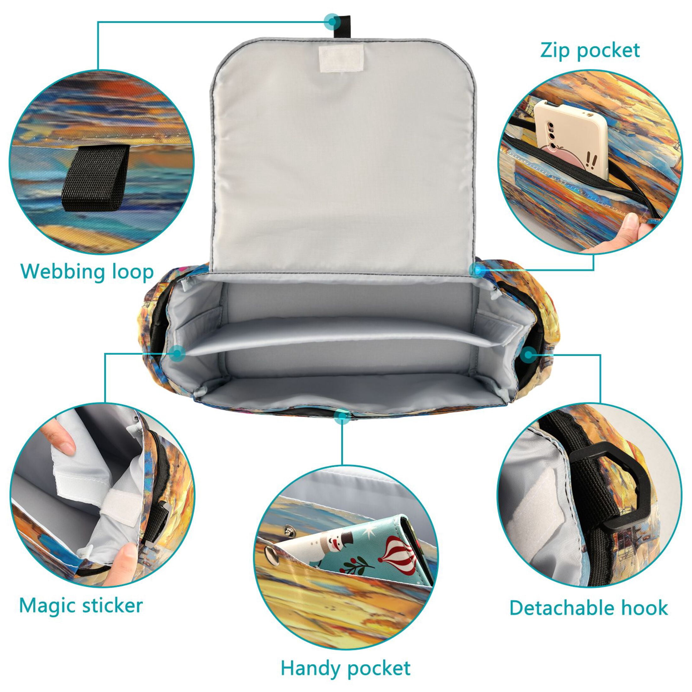 DIXRUYEE Stroller Organizer Beacon Of Hope Printed