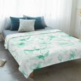 thumbnail image 4 of Green Flower Blanket Soft Cozy Warm Throw Blanket for Couch, Plush Fuzzy Flannel Fleece Blankets for Sofa, Watercolor Floral Botanical Line Drawing Print Bed Blankets Gifts for Men, 50"x60", 4 of 9