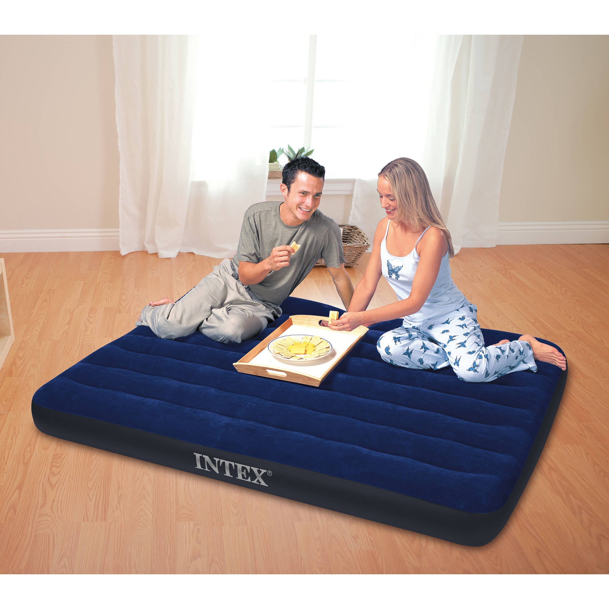 Intex Full 8.75" Classic Downy Inflatable Airbed Mattress - image 4 of 6