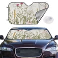 thumbnail image 3 of Lsque Herbs and Wildflowers Car Windshield Sun Shade | Accordion Folding Style Auto Shade for Car Truck SUV Van | Blocks UV Rays Sun Visor Protector | Medium, 3 of 7