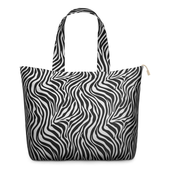 22 Inch Oversized Travel Bag Lightweight Canvas Weekender Duffel with Multi Pockets, Animal Print