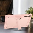 thumbnail image 6 of Case for Samsung Galaxy Tab S10 FE Plus 13.1" 2025 SM-X620/SM-X626/SM-X626B, Heavy Duty Shockproof Rugged Case with Stylus Holder & Built-in Stand Cover for Kids Girls Boys, Rosegold, 6 of 8