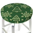 thumbnail image 3 of Bingfone13 Inch Padded Round Bar Stool Cover Cushion With Elastic Fabric Round Chair Seat - Christmas (2), 3 of 7