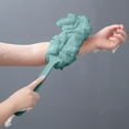 thumbnail image 3 of Long Handle Exfoliating Body Scrubber Back Shower Brush with Frosted Sponge for Deep Cleansing and Massage, 3 of 5