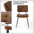 thumbnail image 4 of Homylin Set 4 Sillas de Comedor de Suede Moderno con Metal Piernas, Conjunto 4 de Comdores para Sala de Estar,Cocina,Comedor, Cafe, Marron, 4 of 7