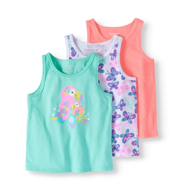 Toddler Girl Tank Tops, 3pack
