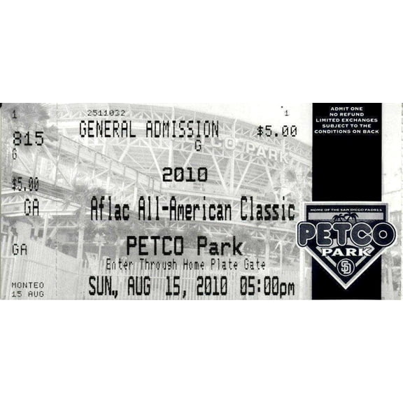 2010 AFLAC All American Classic Baseball Game ticket stub Javier Baez Francisco Lindor