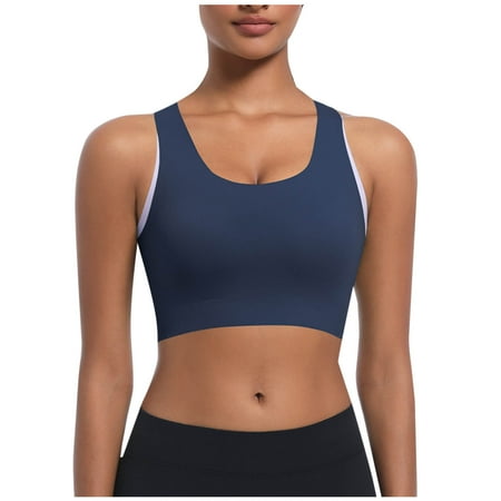 Uaswgudfs Womens U Neck Longline Sports Bra - U Back Workout Fitness Tank Tops Self-confidence Blouse