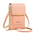 thumbnail image 2 of HONGLIN Phone Wallet, Crossbody Phone Purse with Touchscreen Window, Phone Case Wallet for Women, PU Leather Crossbody Bag for Travel and Shopping, Pink, 2 of 5