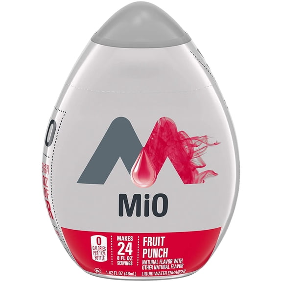 MiO Liquid Water Enhancer - makes 24 servings   Vitamins, 1.62 oz each, (Fruit Punch, Pack of 2)