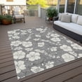 thumbnail image 6 of Addison Rugs Chantille Indoor/Outdoor Transitional Floral Gray Washable Rectangle Rug, 8' x 10', 6 of 6