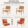 thumbnail image 6 of Unnifurnzi Outdoor Chair Cushions Set of 11-24 x 24 x 6 Inch Patio Furniture Cushions with Water Resistant & Removable Cover Patio Cushions for Outdoor Furniture Chair Sofa Couch-Orange, 6 of 7