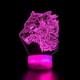 thumbnail image 4 of YSTIAN 3D Wolf Night Light Lamp Illusion Night Light 16 Color Changing Table Desk Decoration Lamps Gift with Acrylic Flat ABS Base USB Cable Toy, 4 of 5
