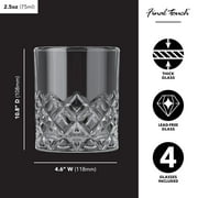 Final Touch 2.5 oz Clear Glass Yarai Shot Glass Set