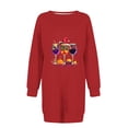 thumbnail image 4 of Pisexur Robes de Noël pour Femmes, Robe Chandail en Molleton à Col Rond Imprimé Verres de Vin Tendance, Robe de Fête Décontractée à Manches Longues, Robe de Vacances de Noël Mini Robe, 4 of 4