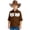 Brown, variant on Western Boys' Girls Button-Down Shirts Long Sleeve, Pearl Snap Shirt(Wine,9-10 Years)