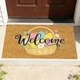 thumbnail image 1 of EGNMCR Easter Outdoor Entrance Doormat Easter Decorative Mat Easter Egg Rug Welcome Mat Absorbent Doormat Thickened Silicone Non-Slide For Spring Decor Home Entryway Polyester holiday carpet, 1 of 6