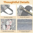 thumbnail image 4 of Pioneer Flower Floral Print Pattern Insulated Lunch Bag for Women & Adults,Large Portable Soft Cooler Lunch Bag,Thermal Food Storage Tote with Pearl Cotton,8.66L,8.75x5.75x9.5 Inch, 4 of 6