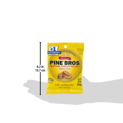 Pine Bros. Softish Throat Drops Value Pack, Natural Honey, 30 ea