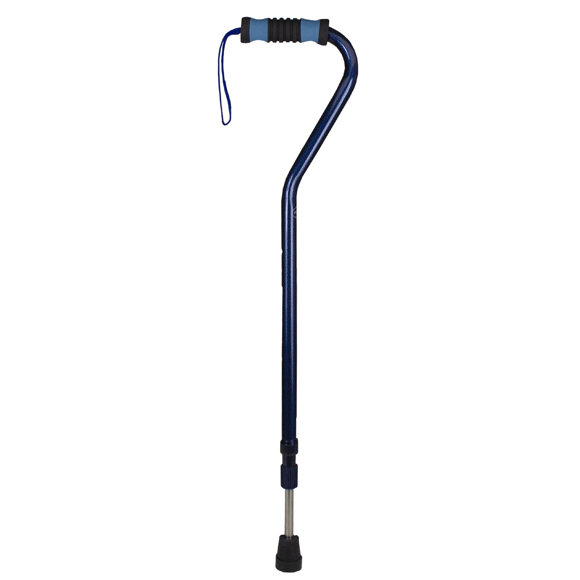 Blue and Black Adjustable Shock Absorbing Walking Cane 32'-41'