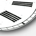 thumbnail image 3 of Designart 'Abstract Handpainted Orange Flowers Traditional Wall Clock, 3 of 4