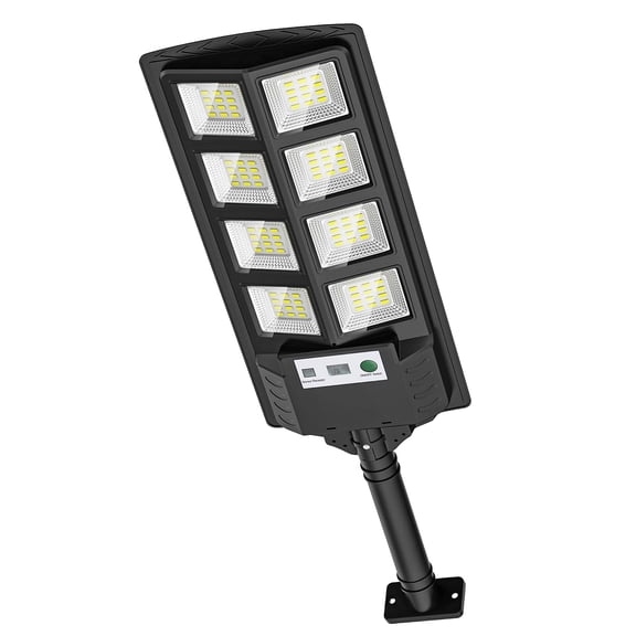 Solar Lights Outdoor Waterproof 6500K 12000LM LED Street Lights, Wide Angle Flood Light with Motion Sensor & Remote