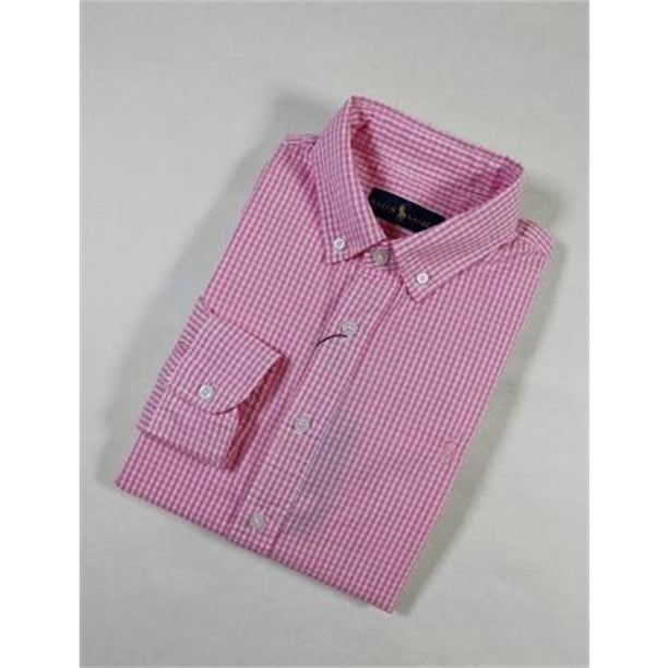 GYWD Ralph Lauren camisa a cuadros de algodón de primavera y otoño camisa a cuadros de los hombres jóvenes de negocios casual de manga larga camisa de moda británica Capa delgada