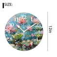 thumbnail image 2 of 12 Inch Wall Clock Battery Operated Silent Clock Decorative for Office, Kitchen, Outdoor, Living Room，Oil Painting Flowers Field Floral Stunning, 2 of 4