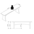 thumbnail image 3 of Manhattan Comfort Coney Mid-Century Modern Dining Bench in White (Set of 2), 3 of 10