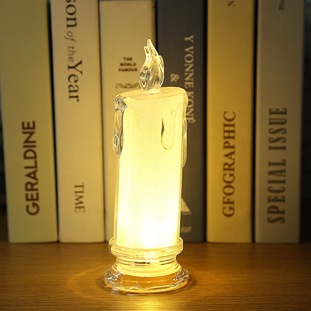 Velas LED parpadeantes sin Basecon Base velas sin llama con batería Wdftyju para decoraciones navideñas para el hogar y bodas