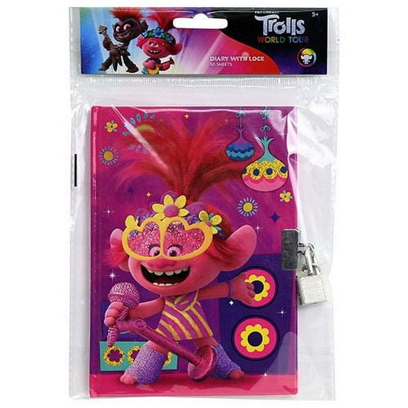 Trolls 2 Diary in Poly Bag with Header with Foil Printing