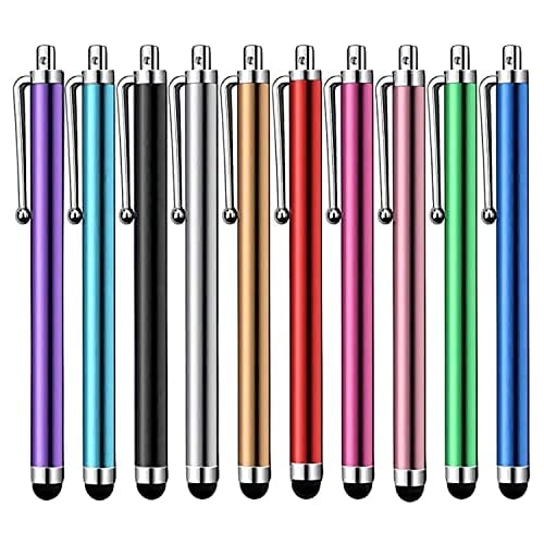 Stylus Pen [10 Pack] Universal Capacitive Touch Screen Pens for Tablets,iPad mini,iPad Pro,iPad Air,Smartphones,Samsung Galaxy - Multiple Colors