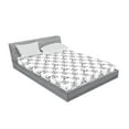 thumbnail image 2 of Ambesonne Tribal Fitted Sheet & Pillow Sham Set, Arrows Black and White, Full, Charcoal Grey, 2 of 2
