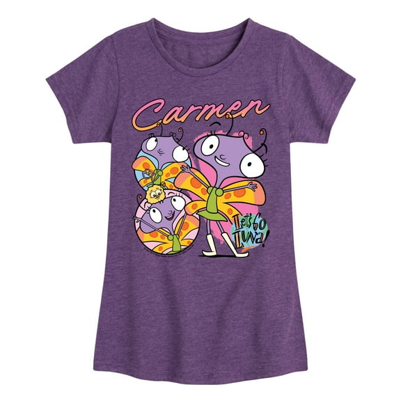 Lets Go Luna - Carmen  - Toddler And Youth Girls Fitted Short Sleeve Tee