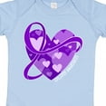 thumbnail image 4 of Inktastic Epilepsy Awareness Purple Ribbon Around Heart Boys or Girls Baby Bodysuit, 4 of 5