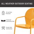 thumbnail image 2 of HomeStock Gothic Glamour Metal Outdoor Chair, 28.5"D x 22"W x 34.25"H, Sturdy, Easy to Assemble, Powder Coated Finish, Metal Seating-Color:Tangerine, 2 of 5