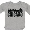 thumbnail image 4 of Inktastic Chicago Skyline Grunge Boys or Girls Long Sleeve Baby Bodysuit, 4 of 5