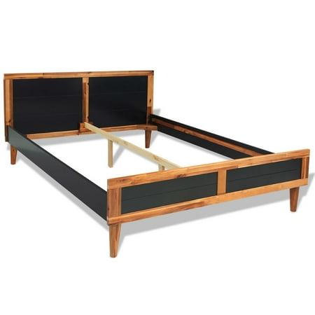 Acacia Black Wood - Bed Frame Solid Acacia Wood 78.7