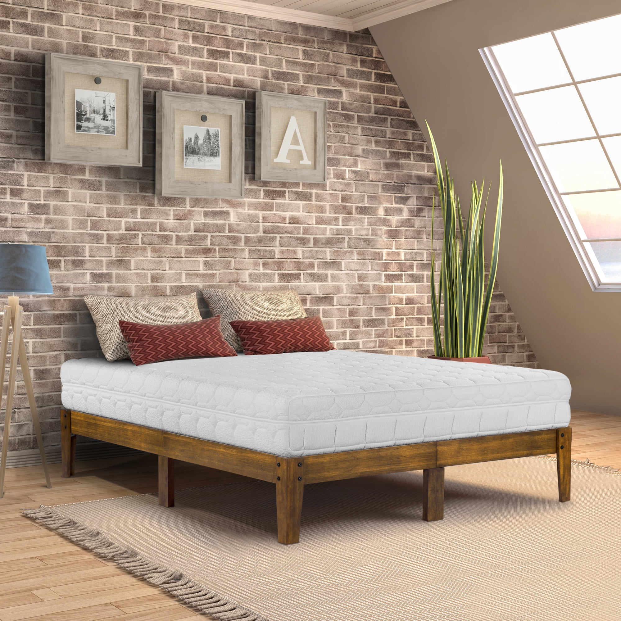 Smart Wood Platform Bed King, Wood Platform Bed Frame King