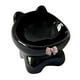 thumbnail image 3 of Tazón de gato elevado inclinado Tazón de alimentación de mascotas Minimalista Anti vómitos Protección contra el cuello Dispensador de alimentos de negro, 3 of 9