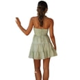 thumbnail image 4 of xiaxaixu Mini Robes pour les Femmes Été Casual Sans Manches Licol Cou Floconneux Étagé Robe de Vacances Mignonne, 4 of 8