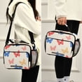 thumbnail image 5 of FORMRS Student Insulated Lunch Bag with Shoulder Strap Reusable Cooler Box for School, Red Butterflies, 5 of 9