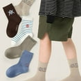 thumbnail image 4 of KDFJPTH 5 Pack Toddlers Baby Girls Boys Floral Cartoon Non Socks Ankle Crew Socks, 4 of 8