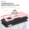 thumbnail image 4 of KAIYANG Funda con soporte de anillo para Google Pixel 8, carcasa rígida de policarbonato y TPU suave a prueba de caídas, estilo D, Google Pixel 8, oro rosa, 4 of 5