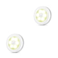 thumbnail image 1 of Moyic Luz de noche LED Lámpara de pared ABS redonda inalámbrica Luces de noche de ahorro de energía Escaleras en el hogar Gabinete Pasillo Luz Cálida/3200 2Conjunto, 1 of 6