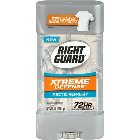 Right Guard Xtreme Defense Antiperspirant Deodorant Gel, Arctic Refresh, 4 oz
