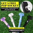 thumbnail image 4 of IBAOLE Selfie Stick Tripod with Detachable Wireless Remote Shutter for iPhone & Android: 360° Rotating Phone Holder, Extendable Stick & Reversible Pin, Perfect for TikTok Marble -, 4 of 8